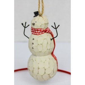 VINTAGE DIMPLED SNOWMAN ORNAMENT